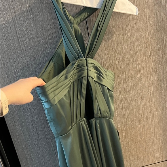 Azazie Strapless Green Dress - Picture 10 of 11